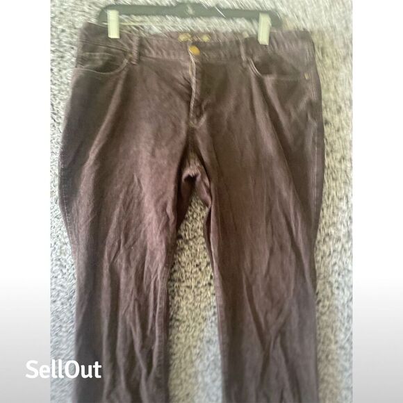 Eddie Bauer Women's Curvy Bootcut Corduroy Pants Brown Size 14 - Picture 9 of 10